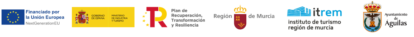 Financiado por la Unión Europea NextGenerationEU; Gobierno de España, Ministerio de Industria y Turismo; Plan de Recuperación Transformación y Resiliencia; Región de Murcia; Instituto de Turismo de la Región de Murcia; Ayuntamiento de Águilas